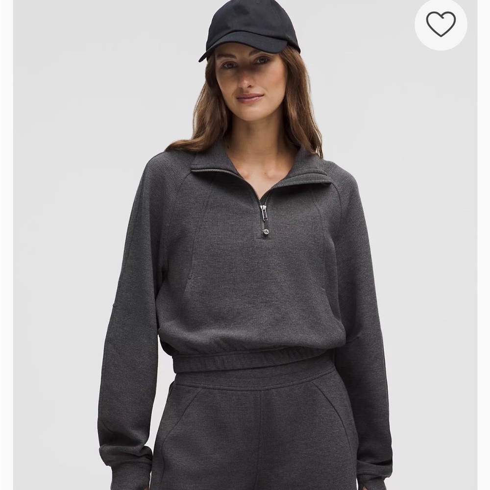 Women's Lululemon Charcoal Quarter-Zip Pullover